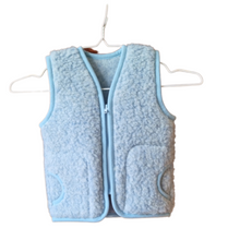 Indlæs billede til gallerivisning Lyseblå merino uldvest
